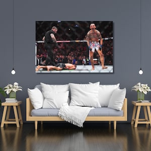 マックス・ホロウェイ KO - UFC キャンバスプリント：ジムの壁装飾