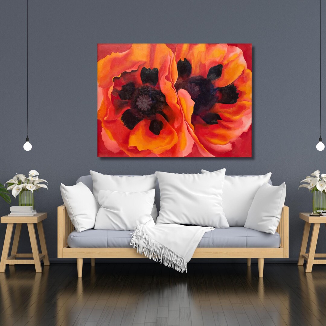 Georgia O’keeffe “oriental Poppies” 1927, Red Poppies, Oil on Canvas ...