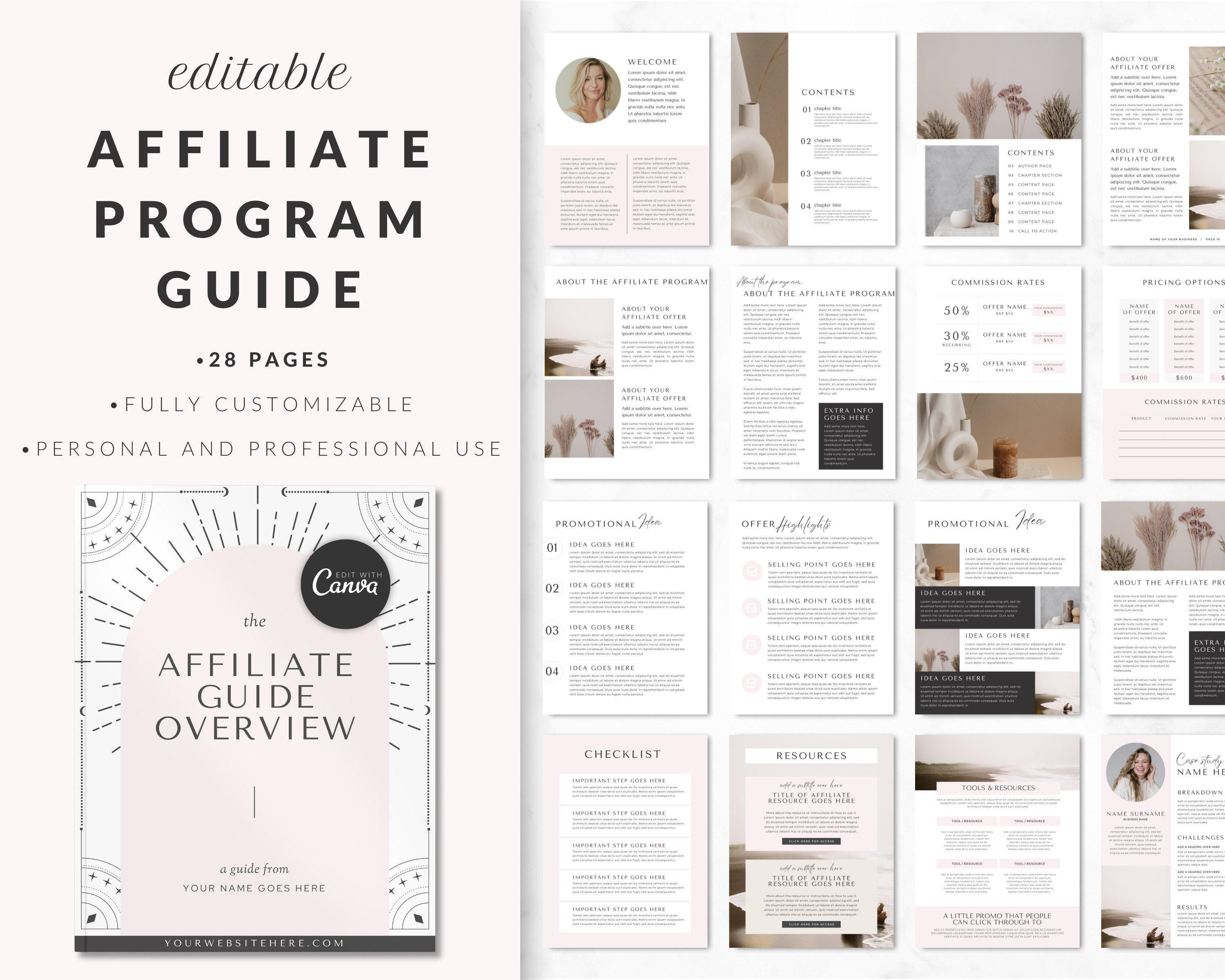 Partner Program Guide Template Affiliate Program Guide Canva Templates, Affiliate Welcome Guide ...