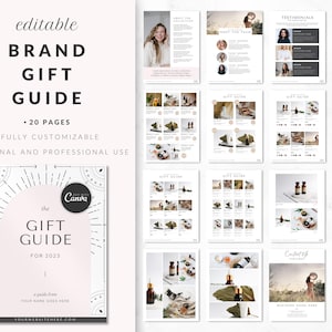 Brand Gift Guide Canva Templates, Catalog Template, Line Sheet for Wholesale, Product Sales Sheet Template, Linesheet Catalogue