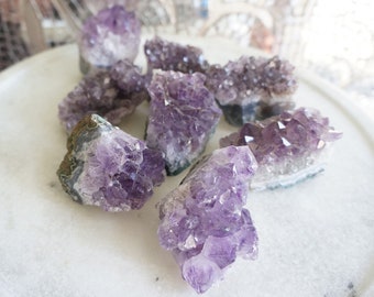 AMETHYST Raw Crystal Cluster | Purple Geode Quartz | Druzy Crystals Specimen Collection | Home Decor Stone Collector | Paperweight Present