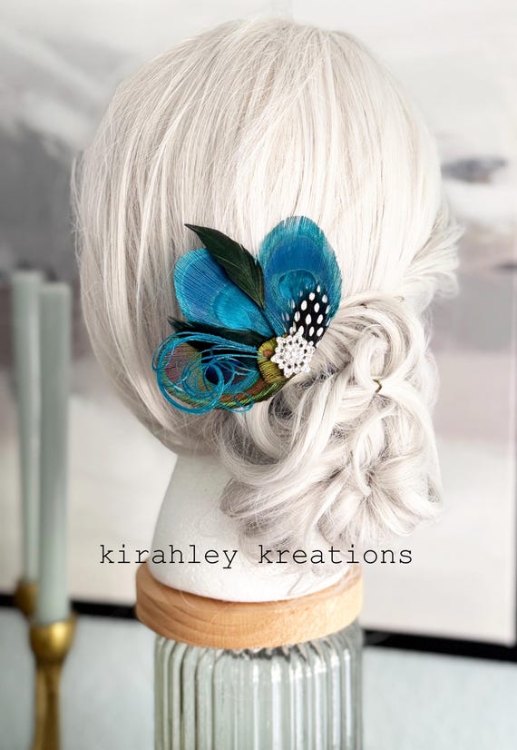 Gatsby Silver & Turquoise Blue Headpiece 20s Great Gatsby Party Costume Head Piece Hair Band  main image 4
