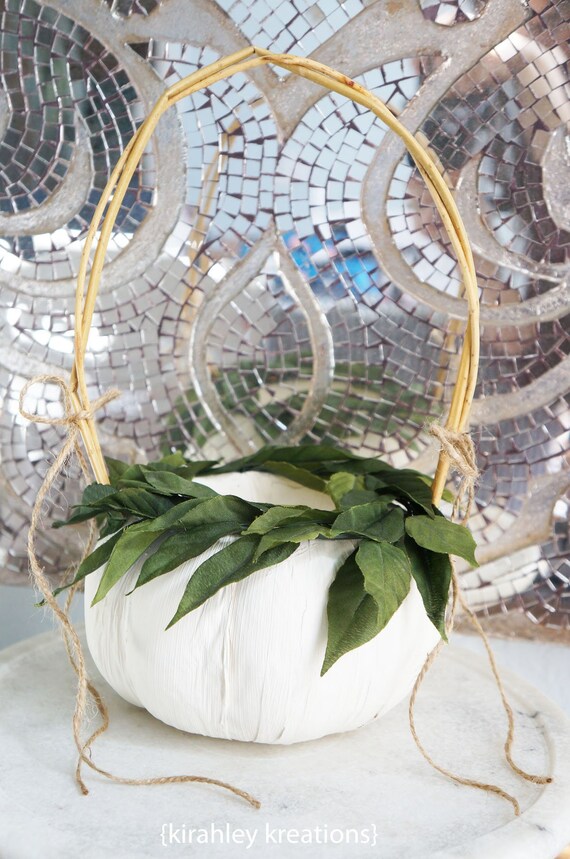 pumpkin flower girl basket