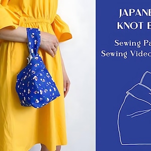 Japanisches Knotenmuster, Nähanleitung, DIY-Projekt, Handtaschen-Schnittmuster, Bastelvorlage, einfaches Taschenmuster, digitaler Download,pdf