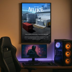 CS2 Nuke Map Poster | s1mple Legendary Moment (Digital Download)