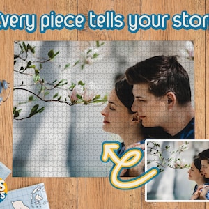 Custom Photo Puzzle, Jigsaw Newlywed Puzzle, Boyfriend Gift, Personalized Couple Photo Puzzle, Wooden Puzzles For Adults, Anniversary Gift