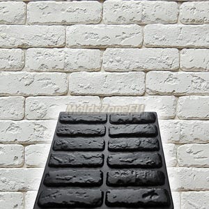 Mold for Wall Decoration, Artificial Stone and Tiles from plaster, concrete, gypsum &#39;Boston&#39; SET 12 pcs DIY