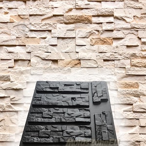 Mold for Wall Decoration, Artificial Stone and Tiles from plaster, concrete, gypsum &#39;America&#39; SET 6 pcs DIY