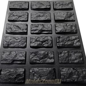 Mold for Wall Decoration, Artificial Stone and Tiles from plaster, concrete, gypsum &#39;Morocco&#39; SET 18 pcs DIY
