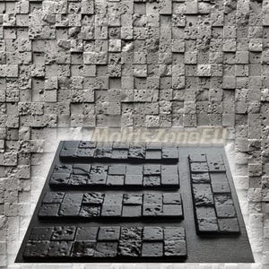 Mold for Wall Decoration, Artificial Stone and Tiles from plaster, concrete, gypsum &#39;Corsica&#39; SET 5 pcs DIY