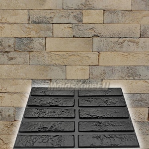 Mold for Wall Decoration, Artificial Stone and Tiles from plaster, concrete, gypsum &#39;Oxford&#39; SET 10 pcs DIY