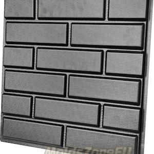 Mold for Wall 3D panels, stone, facade decorative tile, artificial brick, for plaster, gypsum or concrete &quot;Straight bricks&quot;