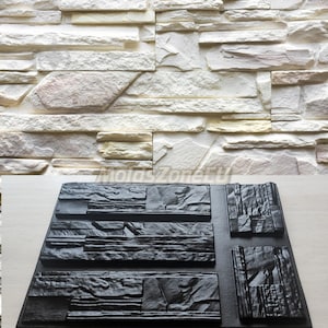 Mold for Wall Decoration, Artificial Stone and Tiles from plaster, concrete, gypsum &#39;Monaco&#39; SET 5 pcs DIY