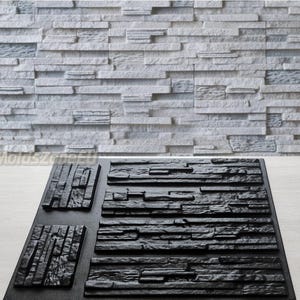 Mold for Wall Decoration, Artificial Stone and Tiles from plaster, concrete, gypsum &#39;Verona&#39; SET 6 pcs DIY