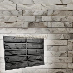 Mold for Wall Decoration, Artificial Stone and Tiles from plaster, concrete, gypsum &#39;Marcel&#39; SET 10 pcs DIY