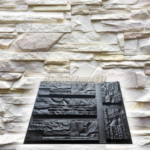Mold for Wall Decoration, Artificial Stone and Tiles from plaster, concrete, gypsum &#39;Monaco&#39; SET 5 pcs DIY