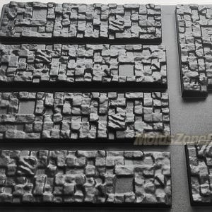 Mold for Wall Decoration, Artificial Stone and Tiles from plaster, concrete, gypsum &#39;Pixels&#39; SET 6 pcs DIY