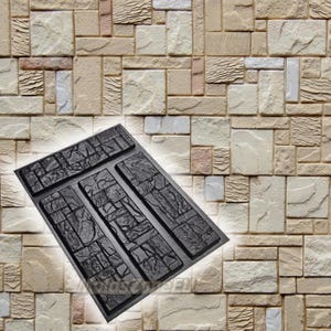 Mold for Wall Decoration, Artificial Stone and Tiles from plaster, concrete, gypsum &#39;Spain&#39; SET 4 pcs DIY