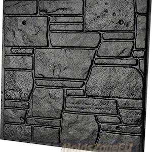 Mold for Wall 3D panels, stone, facade decorative tile, artificial brick, for plaster, gypsum or concrete &quot;Bastion&quot;