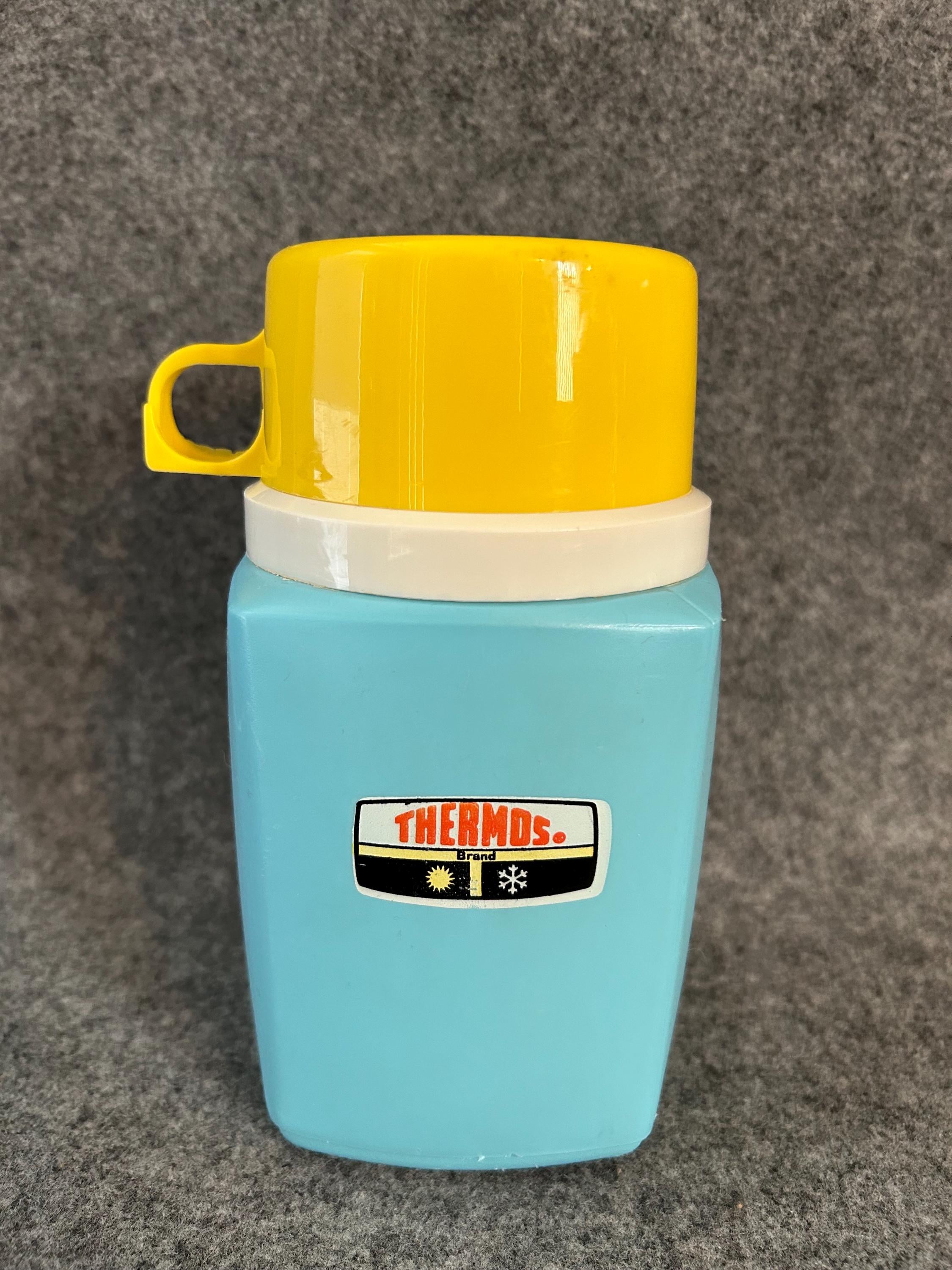 Vintage Light Blue Plastic Thermos King Seeley 8 Ounce, Thermos