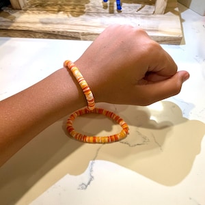 Preppy summer orange bracelet