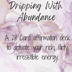 Dripping With Abundance Oracle Deck – 28 Digital Affirmation Cards | Wealth Manifestation