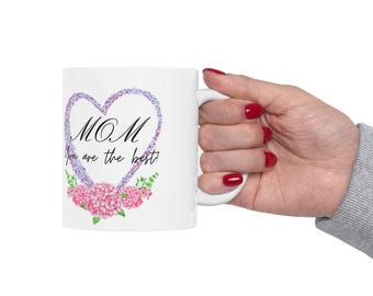 Taza Floral para Mamá. ¡Regalo perfecto para el Día de la Madre, cumpleaños o simplemente porque sí! Ideal para amantes del café y el té.