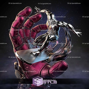 Silver Surfer 3D Model - STL Model for Resin Printer Figure 3D Printing - High Quality