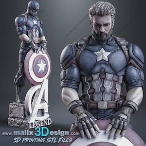 Avengers Captain America 3d Statue Model kit unassembled not painted