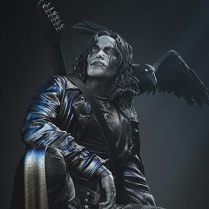 The Crow 3d Statue Model kit unassembled not painted