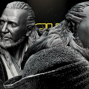 Star Wars Quin Gon Jinn 3d Statue Model kit unassembled not painted