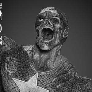 Captain America Zombie stl file for 3d printing