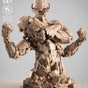 Ultron Bust comic style stl file for 3d printing