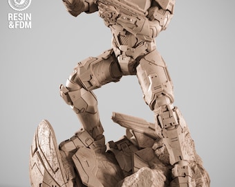Halo Master Chief 3D Model: STL File for Resin Printing