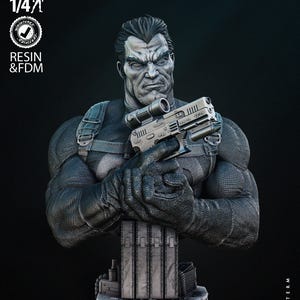 Marvel&#39;s Punisher Bust Comic style stl file for 3d printing