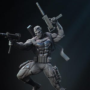 Marvel&#39;s Punisher Comic style stl file for 3d printing