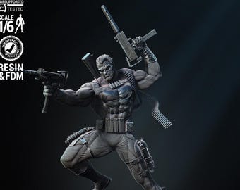 Marvel&#39;s Punisher Comic style stl file for 3d printing