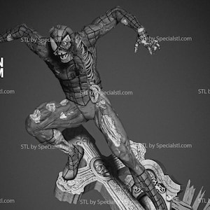 Zombie Spiderman 3d Statue Model kit unassembled not painted