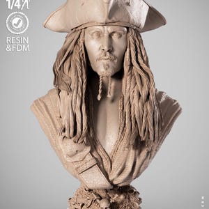 Jack Sparrow Bust stl file for 3d printing