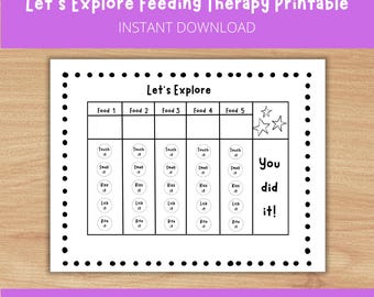 Food Exploration Chart | Sensory Aversion, Feeding Therapy (PDF)