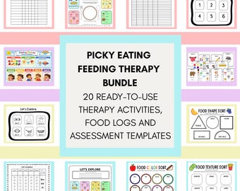 Paquete imprimible de terapia de alimentación pediátrica