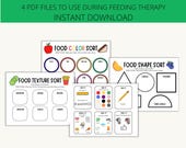 Feeding Therapy Printable Bundle: Picky Eater Visuals & Food Exploration (PDF Download)