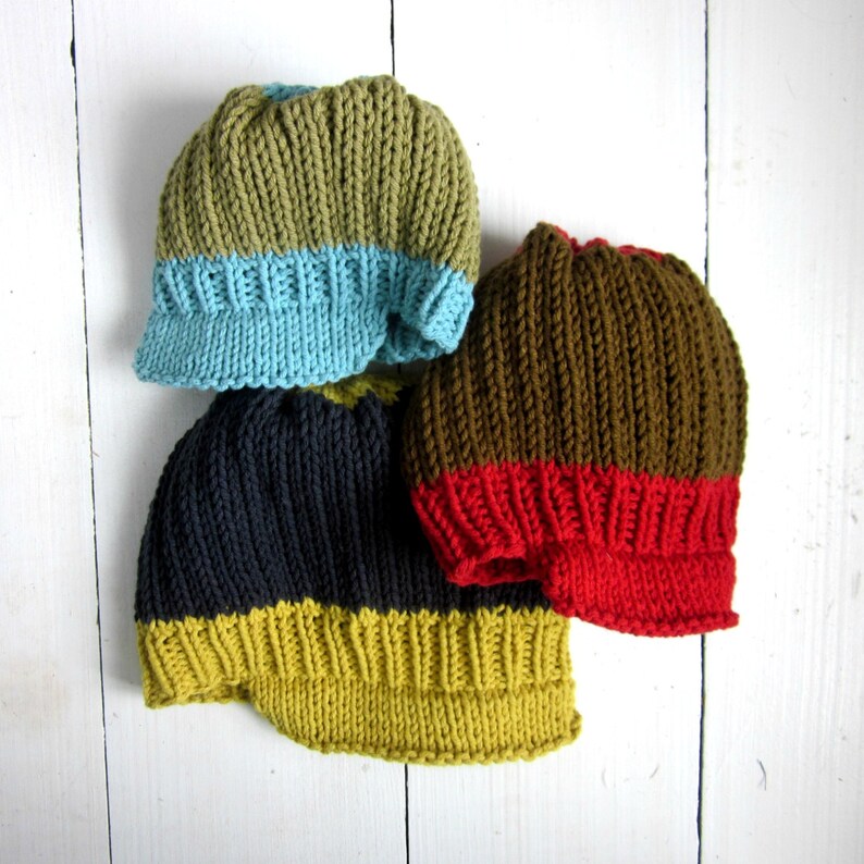 Knitting Pattern Baby Newsboy Hat Instant Digital Download Baby Boy Knitted Hat Pattern