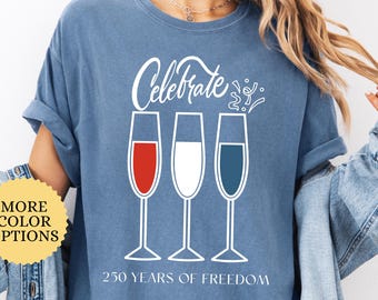 Comfort Colors® 250 Years of Freedom Celebration Shirt, 1776–2026 America Shirt, Patriotic USA Anniversary Shirt, Fourth Of July Shirt