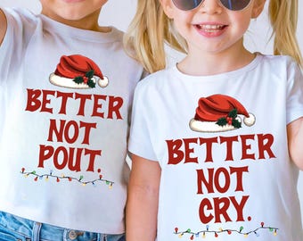 Better Not Pout Kids Christmas Shirt, Funny Kids Christmas Tee, Santa Toddler Tee, Funny Dear Santa Holiday Youth Tee, Merry Kids Xmas Shirt