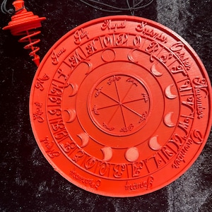 3D Printed Pendulum Board with Chakra Pendulum – Divination, Spirit Communication, Witchcraft Tool