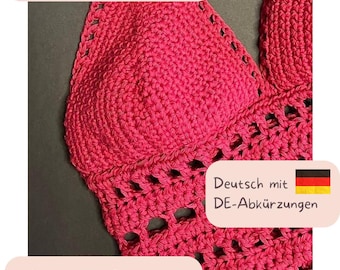 Die perfekten Cups häkeln; PDF-Häkelanleitung; KEIN physisches Produkt; Bralette; Triangletop; BH; Bikini