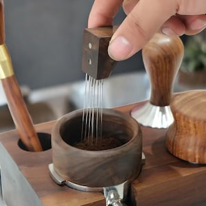 WDT |  Espresso Coffee Tool Stirrer | 8 Needles | Magnetic Stand | Barista Coffee Stirring | Distribution Tool