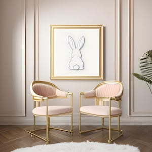 Backwards Bunny Print: Minimalist Easter Decor (Digital Download)