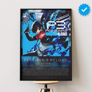 Persona 3 Reload Poster | Poster de jeu vidéo | Impression de jeu vidéo | Cadeau de jeu | Affiche de jeu vidéo | Décoration de jeu